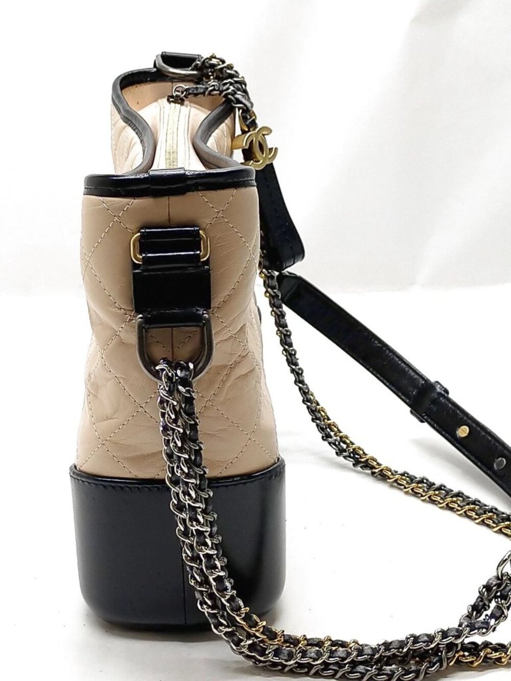 Authentic Chanel Gabrielle Hobo Bag Quilted Leather Chain Crossbody - Picture 4 of 16
